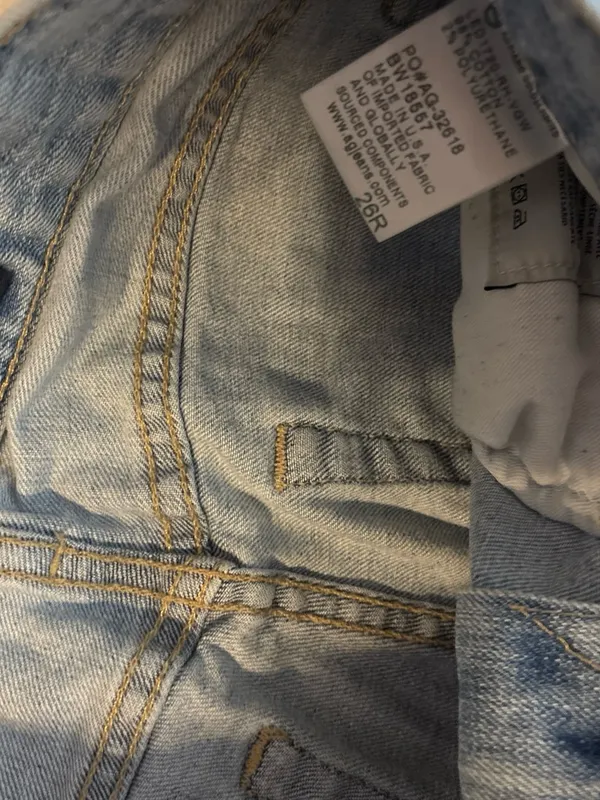 Ag Adriano Goldschmied Light Blue Skinny Distressed Jeans - Image 2