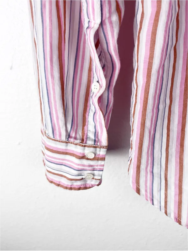 XIRENA Jordy 100% Cotton Striped Long Sleeves Button Down Top Size Small - Image 6