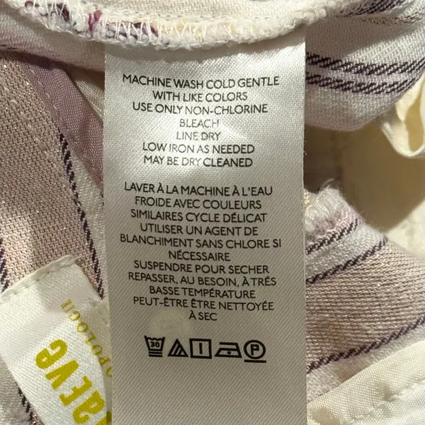 Maeve Pants Wide Leg Linen Coastal Shimmer Cottage Beach Palazzo Resort Stripe 4 - Image 3