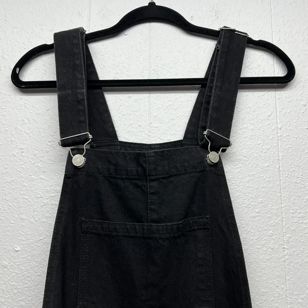 ASOS Womens Black Denim Overalls Small 100% Cotton Farm Country Rodeo Cowgirl - Image 3