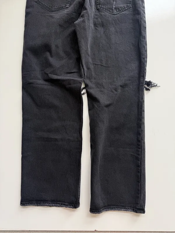 Abercrombie & Fitch The 90s Baggy Low Rise Distressed Jeans Black Size 28/6 - Image 6