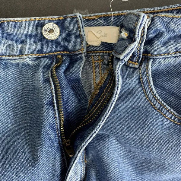 John Galt Brandy Melville Sz 26 Shorts High Rise Cuffed Denim Blue‎ Jean Women’s - Image 11