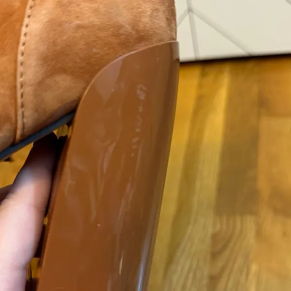 Vince Camuto Womens 8 VC Envernia Brown Suede Leather Chunky Round Toe Booties - Image 11