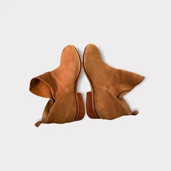 Nine West Brown Suede Booties Size 7.5 - Image 5