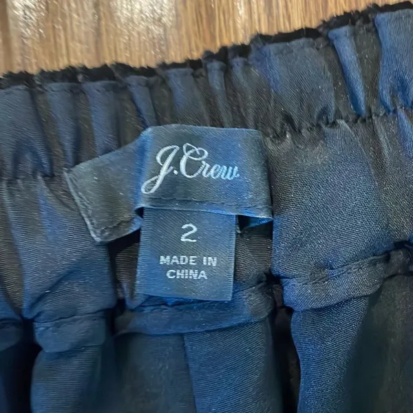 J.Crew velvet black high rise pull on pants size 2 - Image 7
