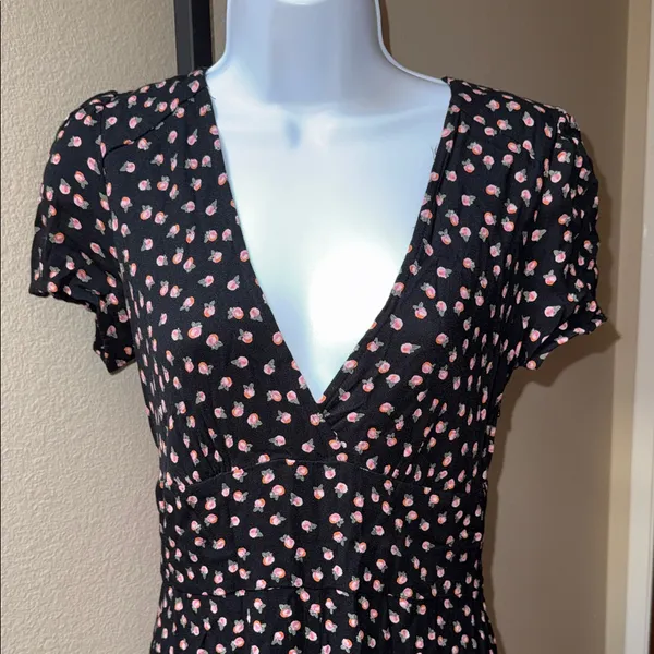 Free People Mia Empire-Waist Short Sleeve Jumpsuit Itsy Floral Black Women’s 4 - Image 3