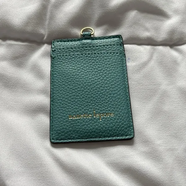 Nanette Lepore‎ Card Case Teal Green ID Holder Credit Card Small Designer - Image 6