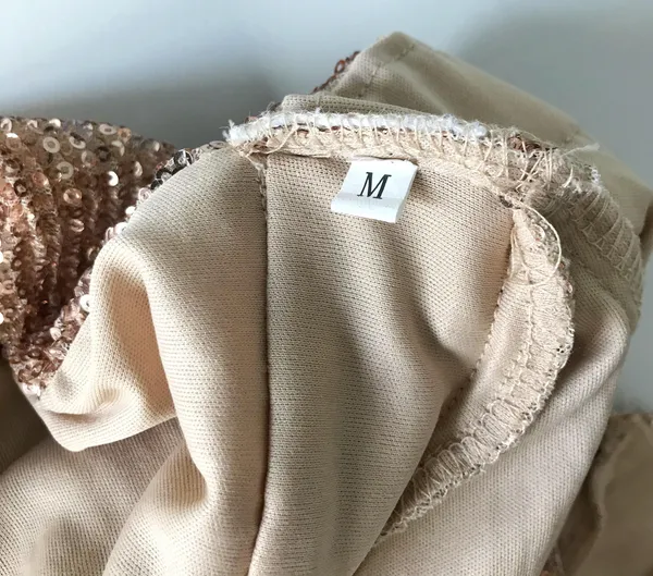 Rose gold sequin dress, size M Size M - Image 10