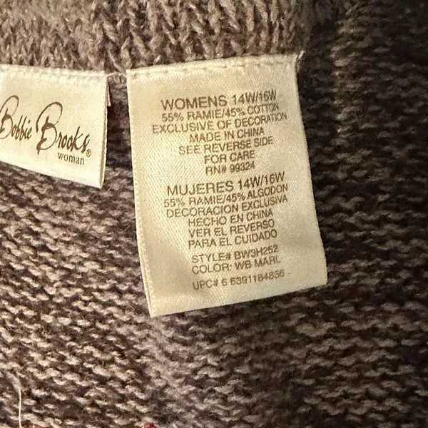 Vintag Bobbie Brooks Sweater Vest Sz XL 14/16 Winter Snowman Cardinal North Pole - Image 3