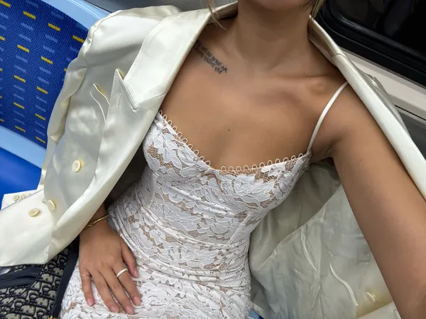 white lace corset dress - Image 2
