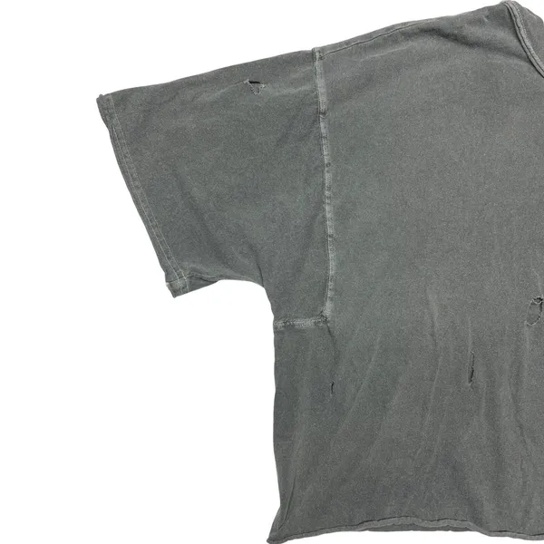 FP Movement‎ Distressed Cropped Tee Women's Small Gray 100% Cotton Oversized EUC - Image 4