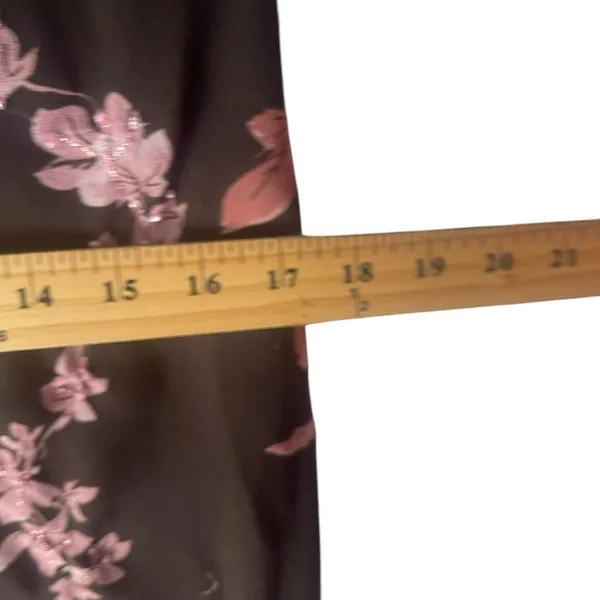 Connected Y2k Pink‎ Brown Fairy Beaded Floral Tiered Chiffon Midi Dress - Image 10