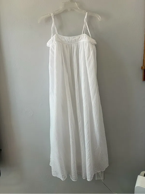 AYR easy breezy dress size small white cotton boho midi dress - Image 8