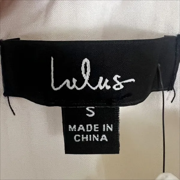 NWT Lulus White Pearl Trim Sleeveless Mini Dress Size Small - Image 8