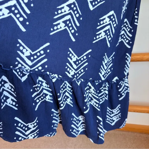 Aerie Maxi Dress Navy Blue Spaghetti Strap V-Neck Cutout Front Stretch Small - Image 7