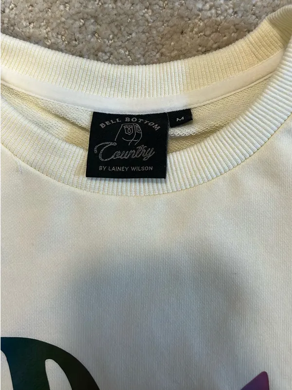 Lainey Wilson sweatshirt White Size M - Image 3