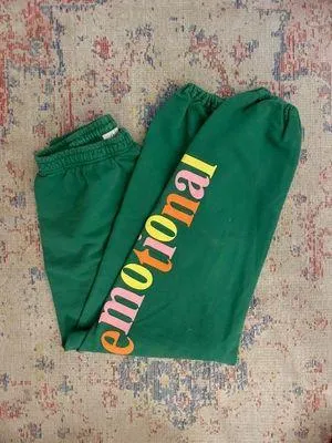 The Mayfair Group Emotional Green Sweatpants M/L - Image 2