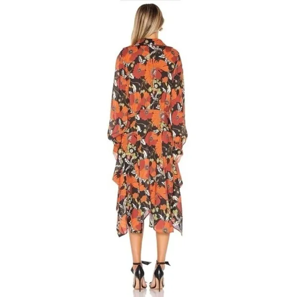 Revolve DODO BAR OR Natasha Dress Genia Floral‎ Retro Print Size 46 US Size 10 - Image 8