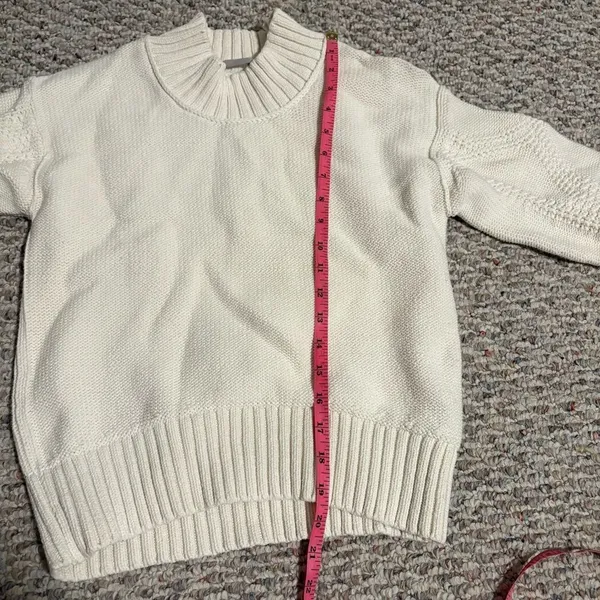 Everlane The Texture Cotton Cable Sweater in Bone - Size XS - Image 9