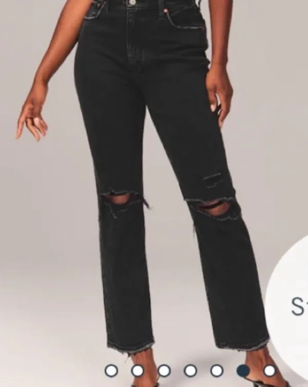 Abercrombie Ultra High Rise Ankle Straight Jean - Image 2