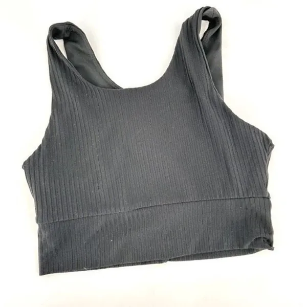 DYI‎ crop top bra black ribbed size small - Image 2