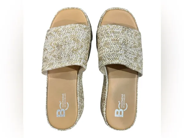 Seychelles Driftwood Raffia Platform Slide Sandals Size 8 EUC - Image 8