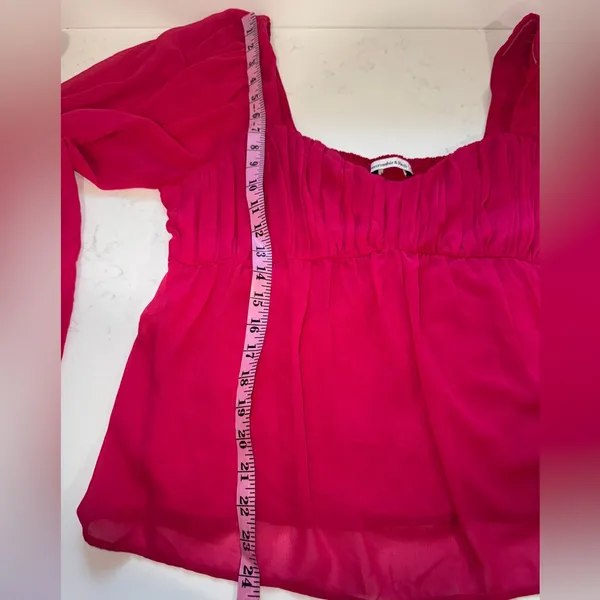 Abercrombie & Fitch Deep Pink Blouse - Image 9