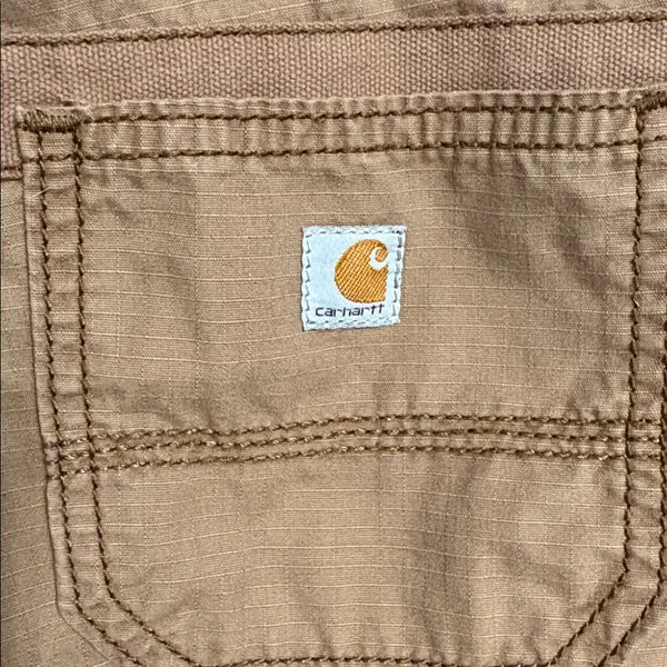 Carhartt Tan Relaxed Fit Capri Pants Ripstop 100% Cotton Farmcore SZ 6 - Image 4