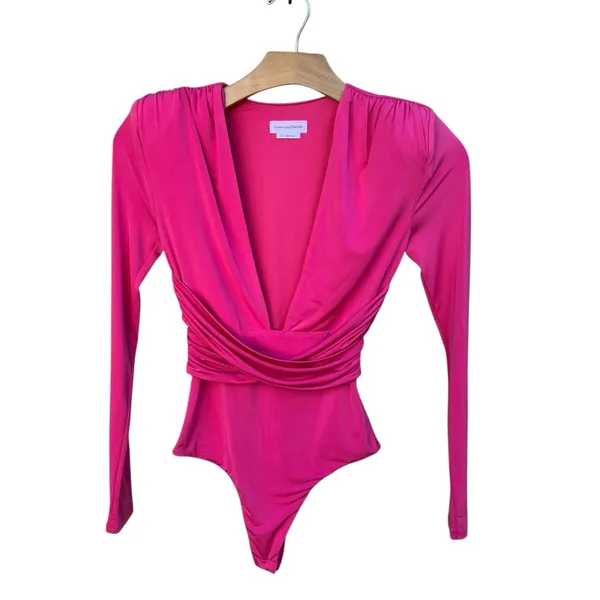 Lovers + Friends Anya Long Sleeve Pink Bodysuit Women’s X-Small - Image 14
