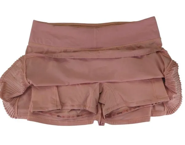 Lululemon Play Off The Pleats Skort Skirt Women's Size 8 Peach Tennis Athletic - Image 3