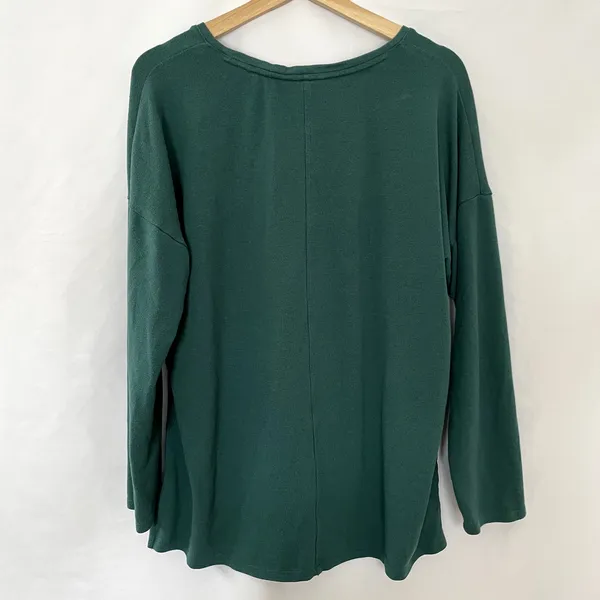 Banana Republic flowy long sleeved knit sweater women's size large emerald - Image 7
