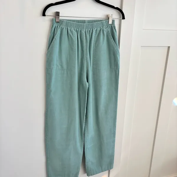 Alfred Dunner Vintage Seafoam Green Women's Corduroy Pants Made in USA Size 8 - Image 3