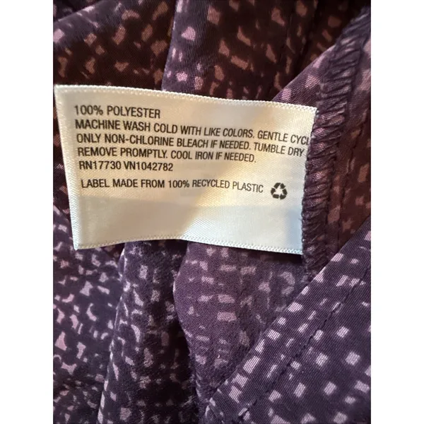 Prologue Plum Purple Printed Dress Casual Party Women Size Large‎ - Image 8