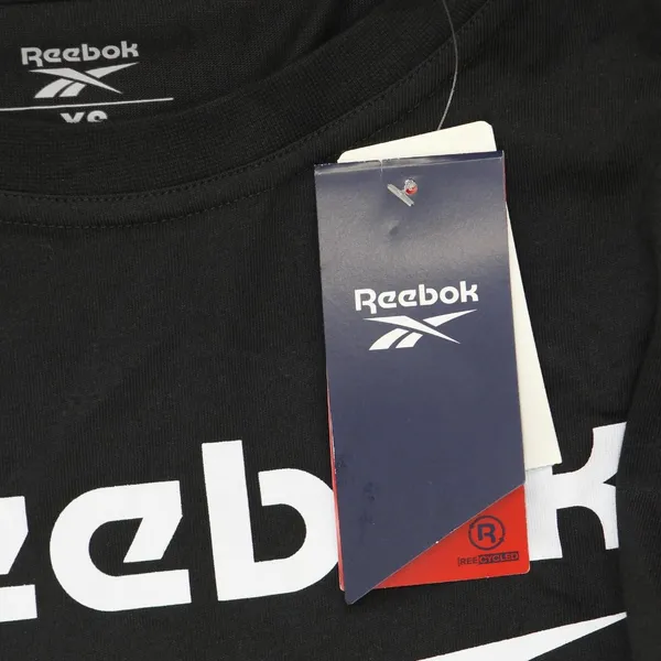 NWT Reebok Womens Graphic Big Logo Tee HB2271 Black XS - Image 5