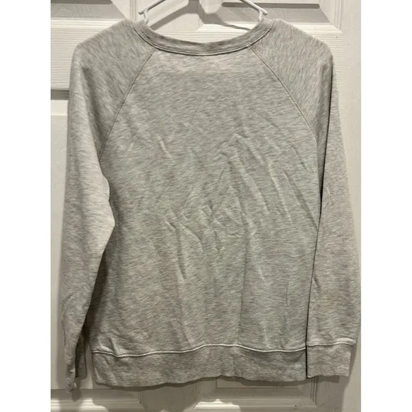VTG Old‎ Navy Womens Small Palm Springs Graphic Raglan Sweatshirt Heather Gray - Image 4