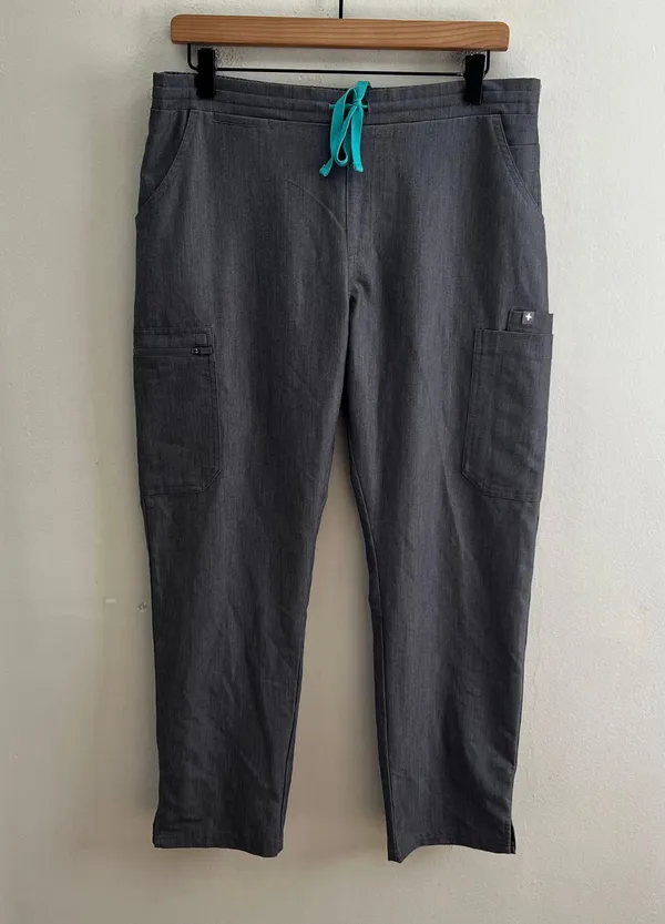 FIGS - Yola Skinny Scrub Pants Graphite Medical Nurse Doctor Petite - Image 2