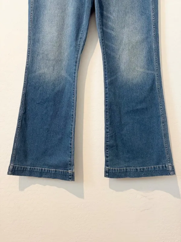 Gap Denim Jeans Size 18 Plus Medium Wash High Rise Flare Western Coastal Cowgirl - Image 5