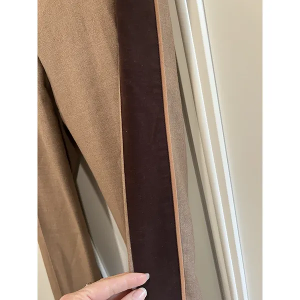 La Feta Brown Dress Pants Size 38 US 6/8 Side Stripe Equestrian‎ Designer - Image 3