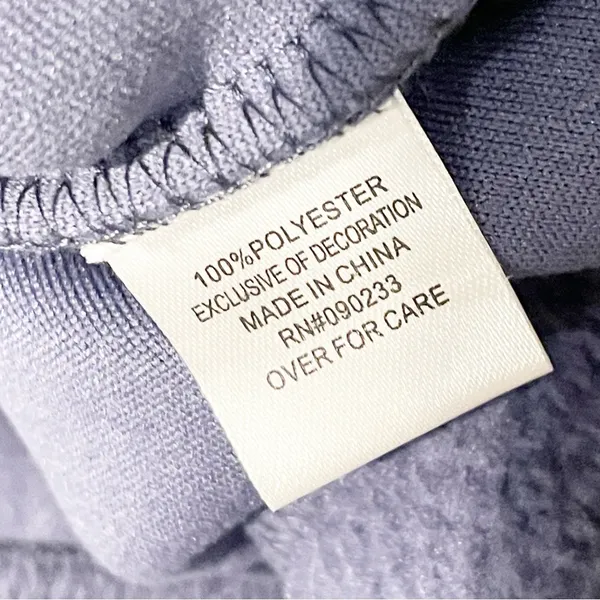 Playboy Sweater Adult Medium Blue Oversized Cropped Mock Neck Sherpa Fleece - Image 5