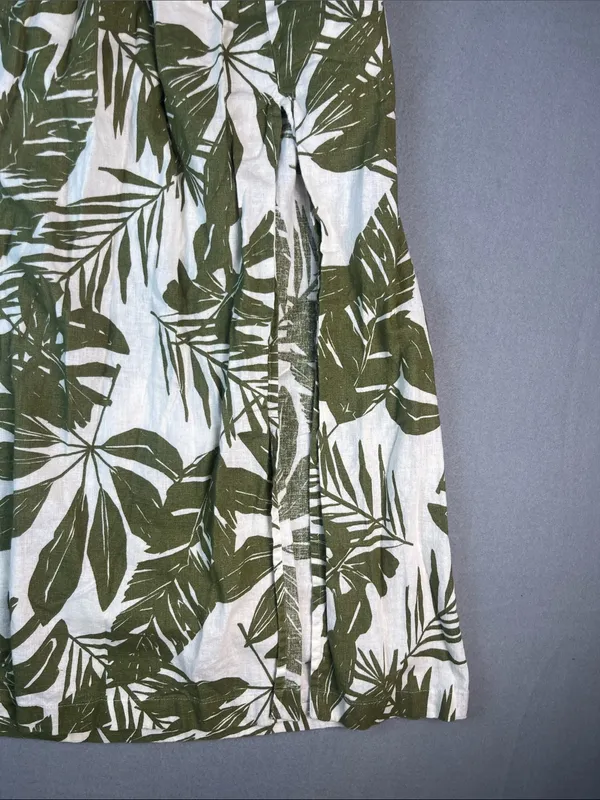 Abercrombie & Fitch Tropical leaf linen maxi skirt with slit Size: XXS - Image 2