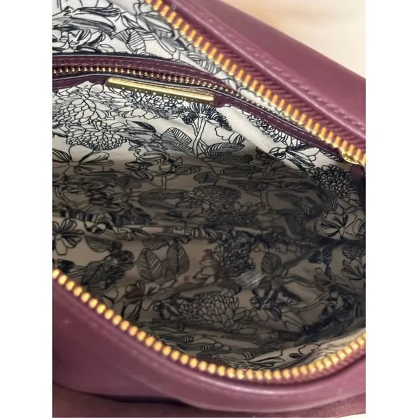 Vera Bradley Plum Leather Shoulder Bag - Image 6