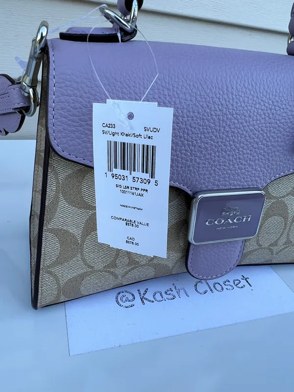 Coach Top handle Satchel with crossbody strap In Signature Canvas - Image 6