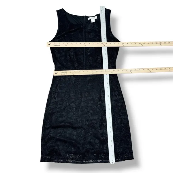 White House | Black Market Black Lace Sleeveless Sheath Dress Size 6 Party Cocktail Evening Gothic - Image 12