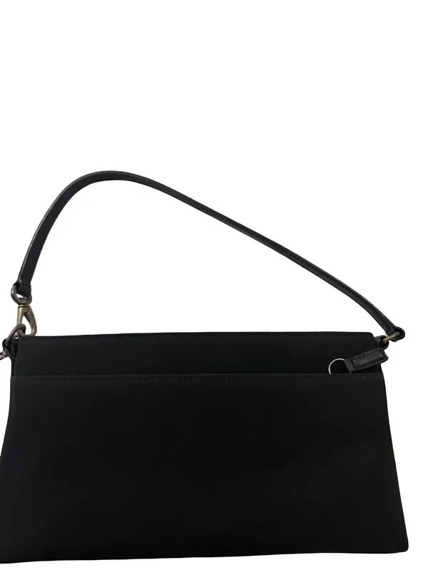 Coach Mercer Demi Black Canvas Leather Trim Demi Shoulder Bag Gunmetal Women's - Image 3