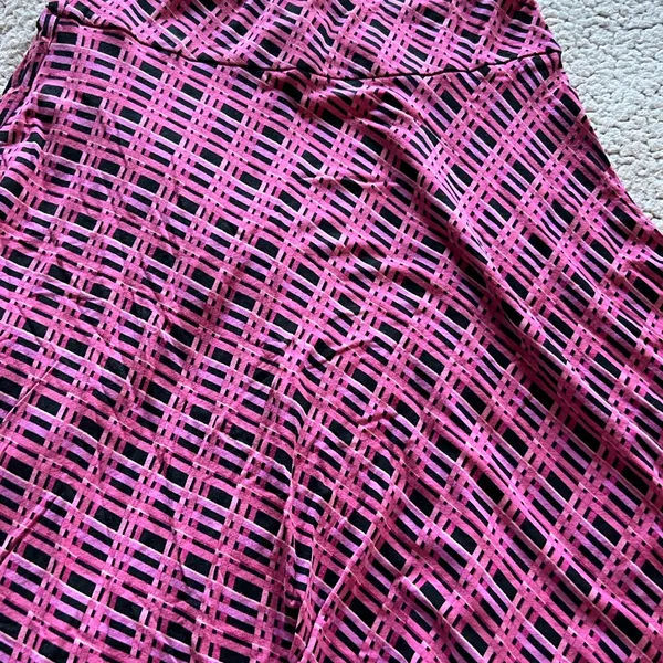 Pink Plaid Women's Skirt Size XS - Image 2