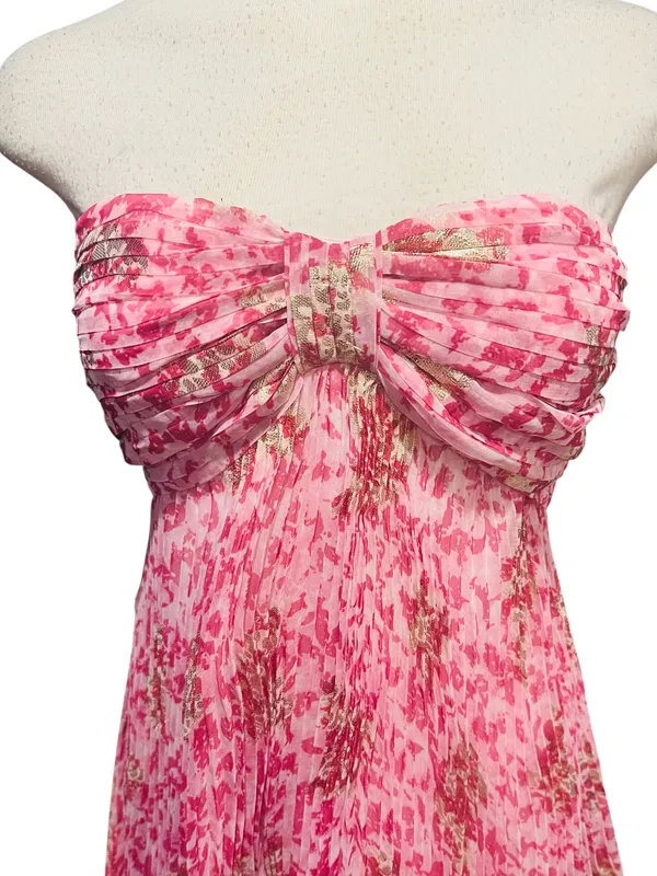 Lulus Radiantly Sweet White and Pink Floral Halter Mini Dress. Size Medium NWT - Image 2
