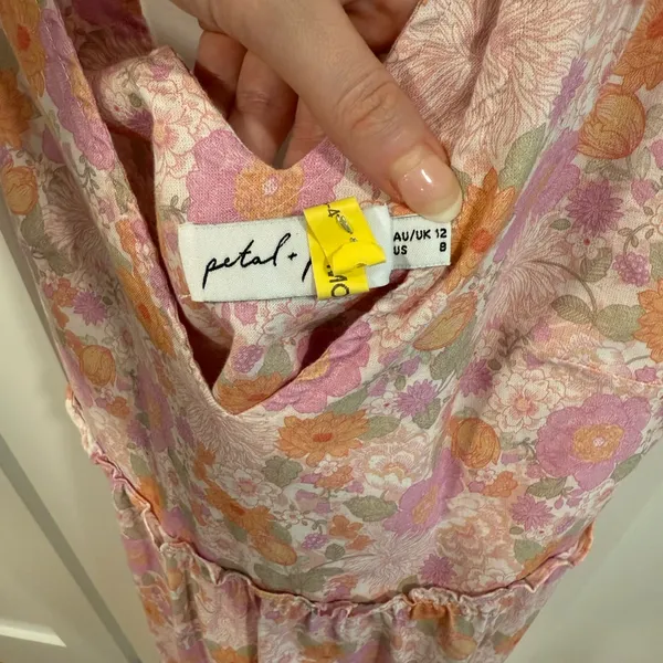 Petal & Pup Floral Pink Ruffled Tiered Sundress - Image 3
