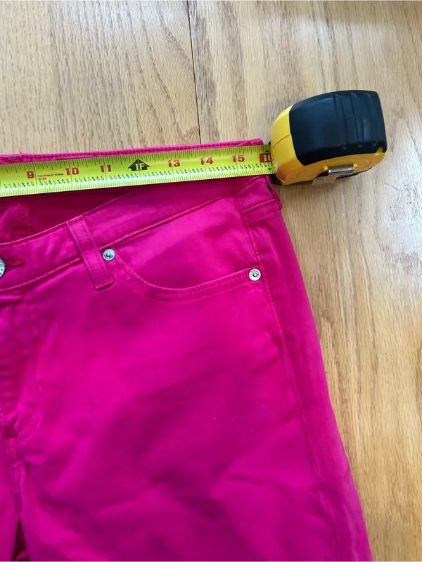 AG Adriano Goldschmied The Stilt Pink Cigarette Jeans Keep A Breast‎ Boobies 31R - Image 8