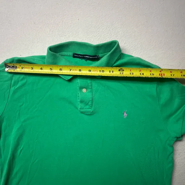 Ralph Lauren Sport Men's Green Polo Shirt Embroidered Logo Size M - Image 5