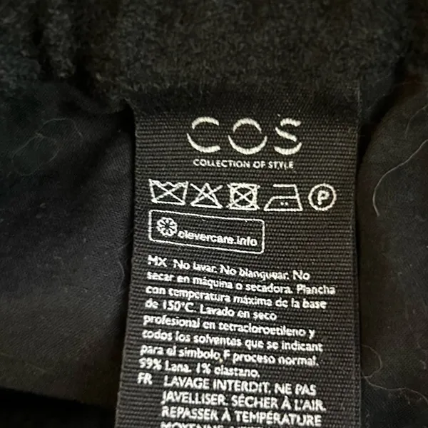 COS Black Pull On Elastic Drawstring Waist‎ Casual Pants Size Small - Image 5